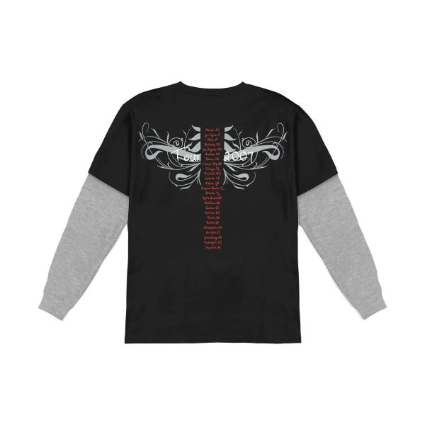 画像2: Joe Satriani 切り替えロングスリーヴTシャツ ジョー・サトリアーニ Tour 2007 [Back Print] (2)