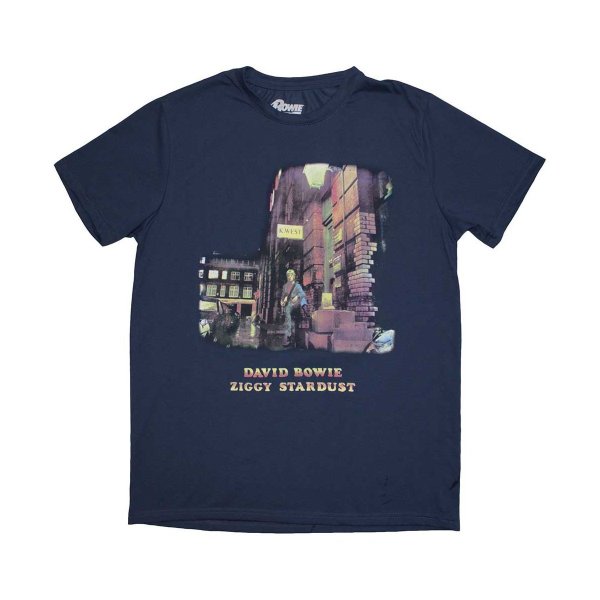 画像1: David Bowie Tシャツ デヴィッド・ボウイ Ziggy Stardust NAVY (1)