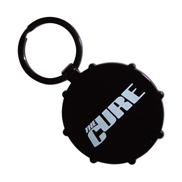 画像1: The Cure メタルキーリング キーホルダー ザ・キュアー Logos Drum Double-Sided (1)