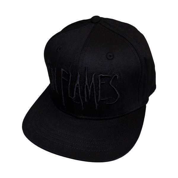 画像1: In Flames フラットビルスナップバックキャップ イン・フレイムス Black Logo (1)