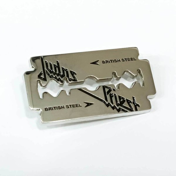 画像1: Judas Priest メタルピンバッジ ジューダス・プリースト British Steel Razor Blade (1)