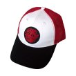 画像1: The Rolling Stones メッシュスナップバックキャップ ザ・ローリング・ストーンズ 70s Logo Emblem RED/WHT (1)
