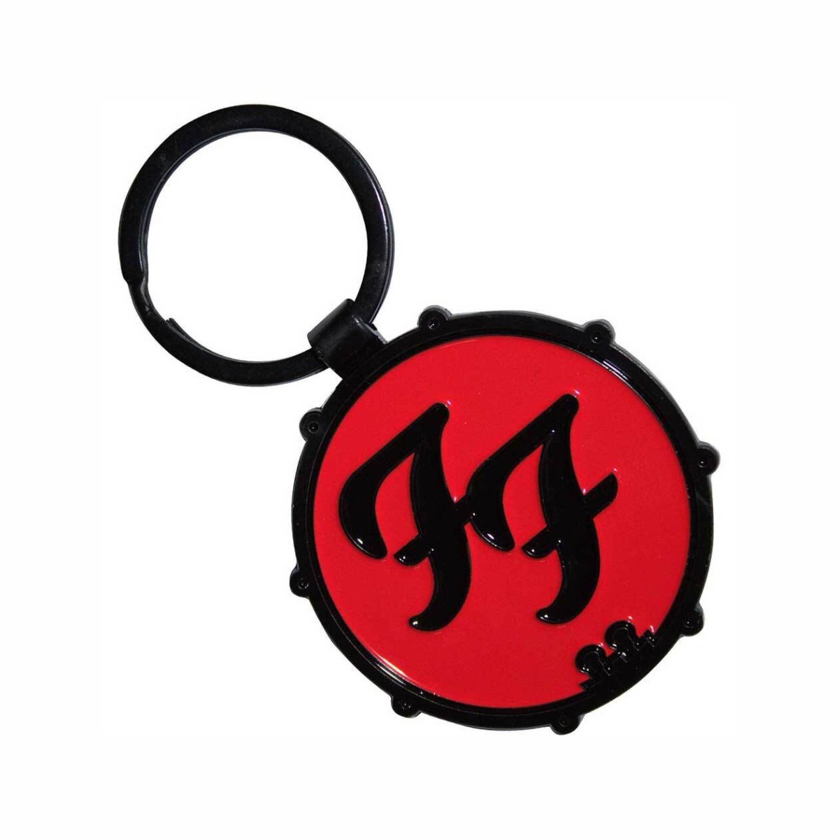 画像1: Foo Fighters メタルキーリング キーホルダー フー・ファイターズ FF Logo Drum Double-Sided (1)