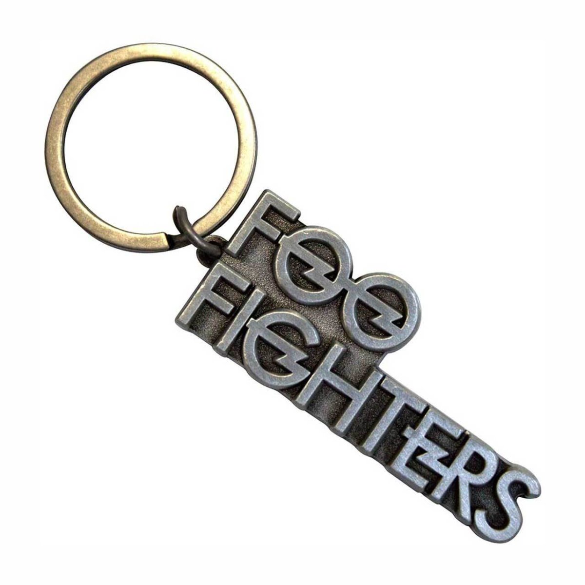 画像1: Foo Fighters メタルキーリング キーホルダー フー・ファイターズ Stacked Logo (1)