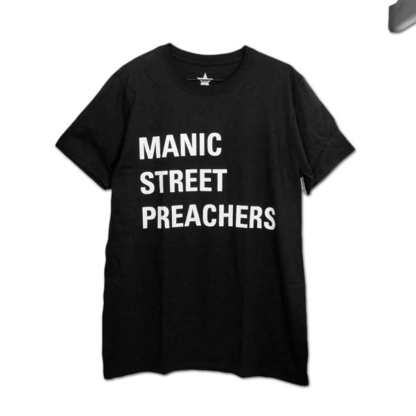 画像1: Manic Street Preachers バンドTシャツ マニック・ストリート・プリーチャーズ Block Logo [Back Print] (1)