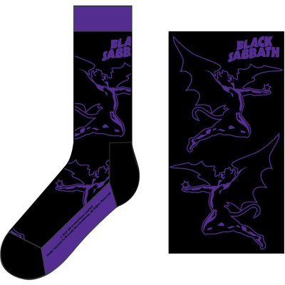画像1: Black Sabbath ソックス 靴下 ブラック・サバス Logo & Demon