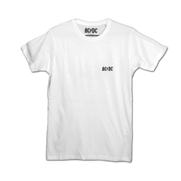 画像1: AC/DC バンドTシャツ エーシー・ディーシー About To Rock WHITE [Back Print] (1)