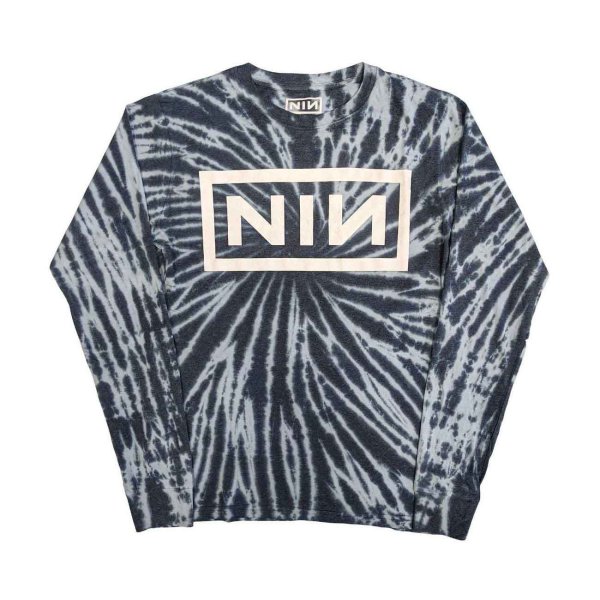 画像1: Nine Inch Nails ロングスリーヴTシャツ ナイン・インチ・ネイルズ Logo BLUE Dip-Dye (1)