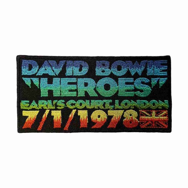 画像1: David Bowie アイロンパッチ／ワッペン デヴィッド・ボウイ Heroes Earls Court (1)