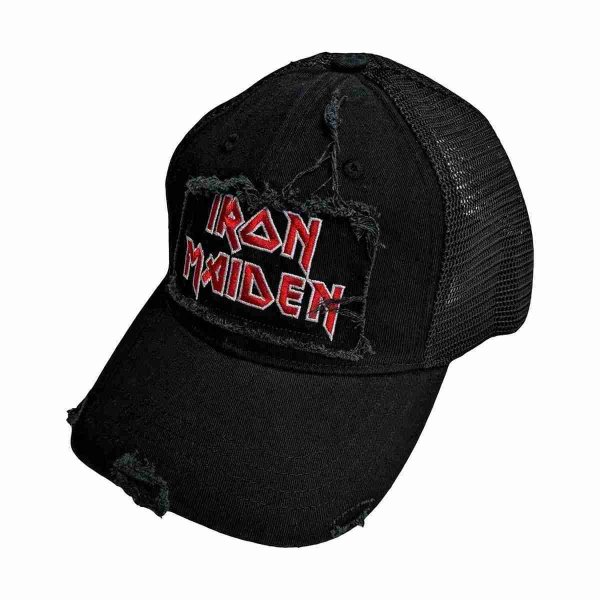 画像1: Iron Maiden メッシュバックキャップ アイアン・メイデン Scuffed Logo (1)