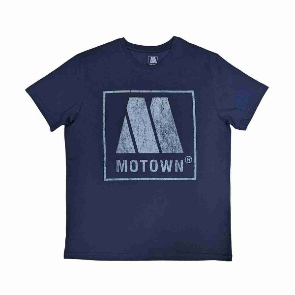 画像1: Motown レーベルTシャツ モータウン Vintage Logo BLUE (1)