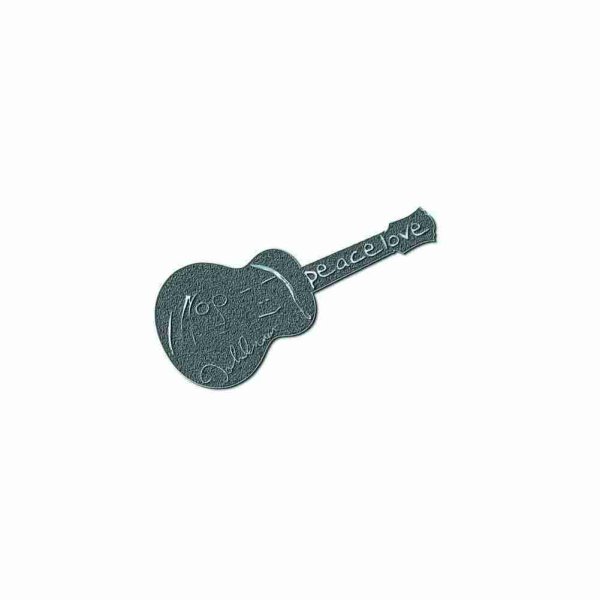 画像1: John Lennon メタルピンバッジ ジョン・レノン Peace & Love Guitar (1)