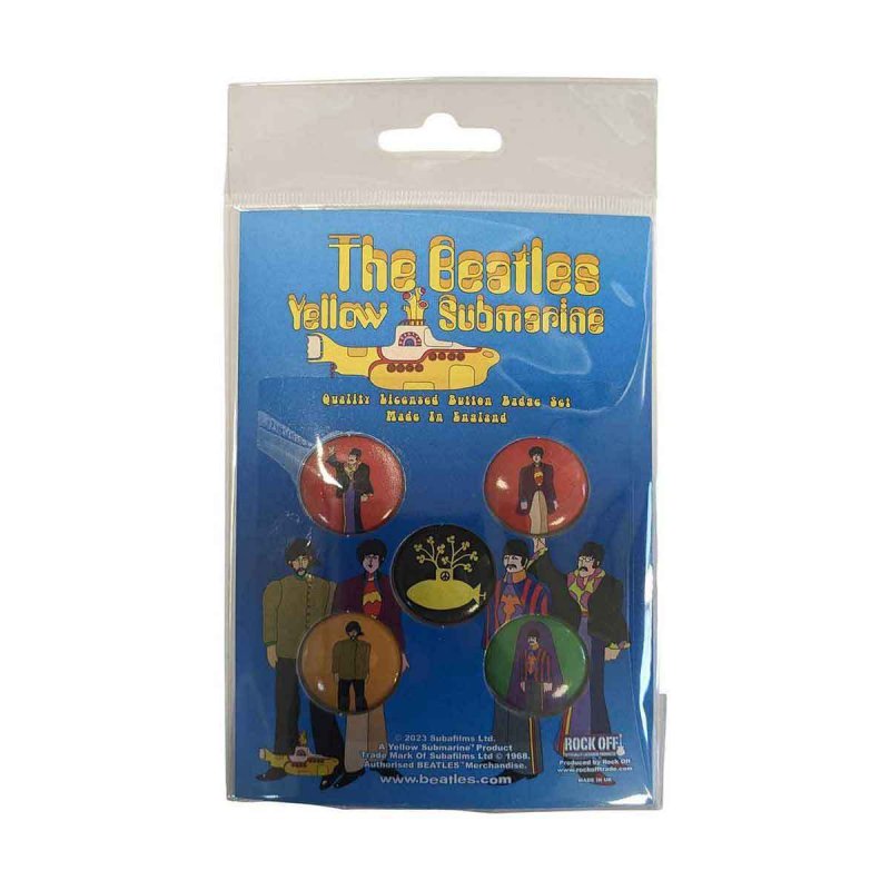 画像1: The Beatles バッジ5個セット ザ・ビートルズ Yellow Submarine