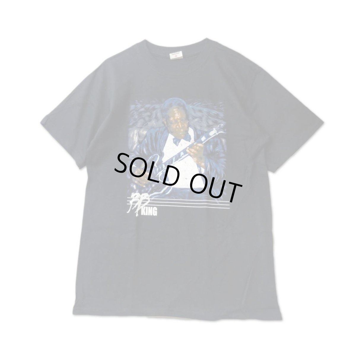 画像1: B.B.King Tシャツ B.B.キング Blue Portrait 2007 Tour [Back Print] (1)