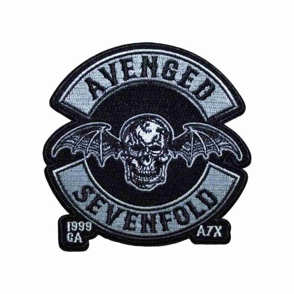 画像1: Avenged Sevenfold アイロンパッチ／ワッペン アヴェンジド・セヴンフォールド Deathbat Crest Cut-Out (1)