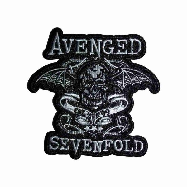 画像1: Avenged Sevenfold アイロンパッチ／ワッペン アヴェンジド・セヴンフォールド Deathbat Banner Cut-Out (1)