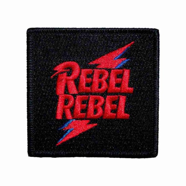 画像1: David Bowie アイロンパッチ／ワッペン デヴィッド・ボウイ Rebel Rebel Red & Blue (1)