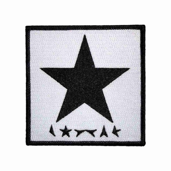 画像1: David Bowie アイロンパッチ／ワッペン デヴィッド・ボウイ Blackstar on White (1)