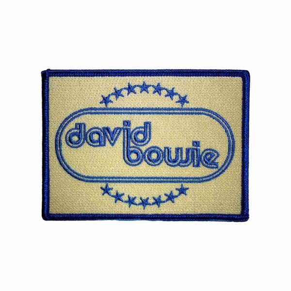 画像1: David Bowie アイロンパッチ／ワッペン デヴィッド・ボウイ Oval And Stars (1)