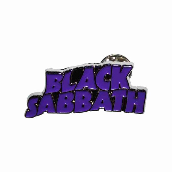画像1: Black Sabbath メタルピンバッジ ブラック・サバス Purple Wavy Logo (1)