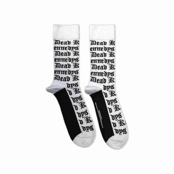 画像1: Dead Kennedys ソックス 靴下 デッド・ケネディーズ Gothic Logo Pattern (1)