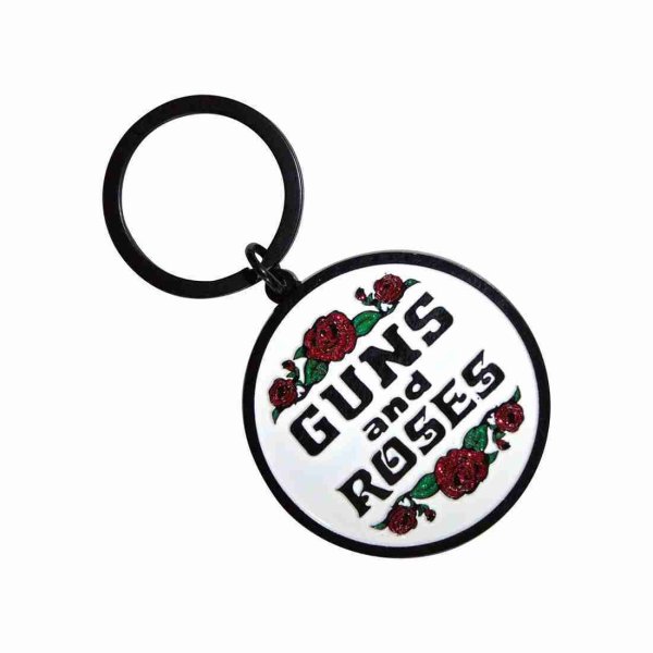 画像1: Guns N' Roses メタルキーリング キーホルダー ガンズ・アンド・ローゼス Roses (1)