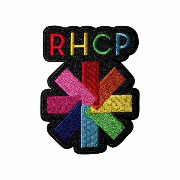 画像1: Red Hot Chili Peppers アイロンパッチ／ワッペン レッド・ホット・チリ・ペッパーズ Rainbow Asterisk (1)