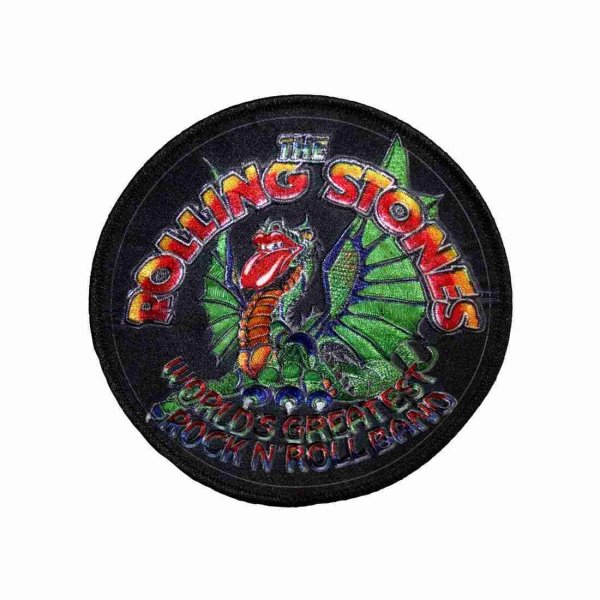 画像1: The Rolling Stones アイロンパッチ／ワッペン ザ・ローリング・ストーンズ Dragon Circle (1)