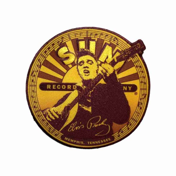 画像1: Sun Records アイロンパッチ／ワッペン サン・レコード Elvis Label (1)