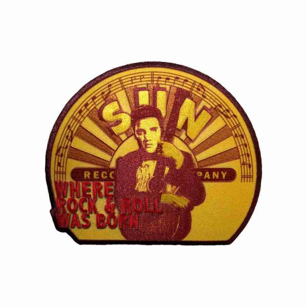 画像1: Sun Records アイロンパッチ／ワッペン サン・レコード Elvis Where R&R Was Born (1)