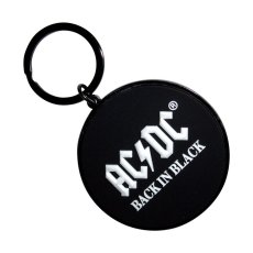 画像1: AC/DC メタルキーリング キーホルダー エーシーディーシー Back In Black (1)