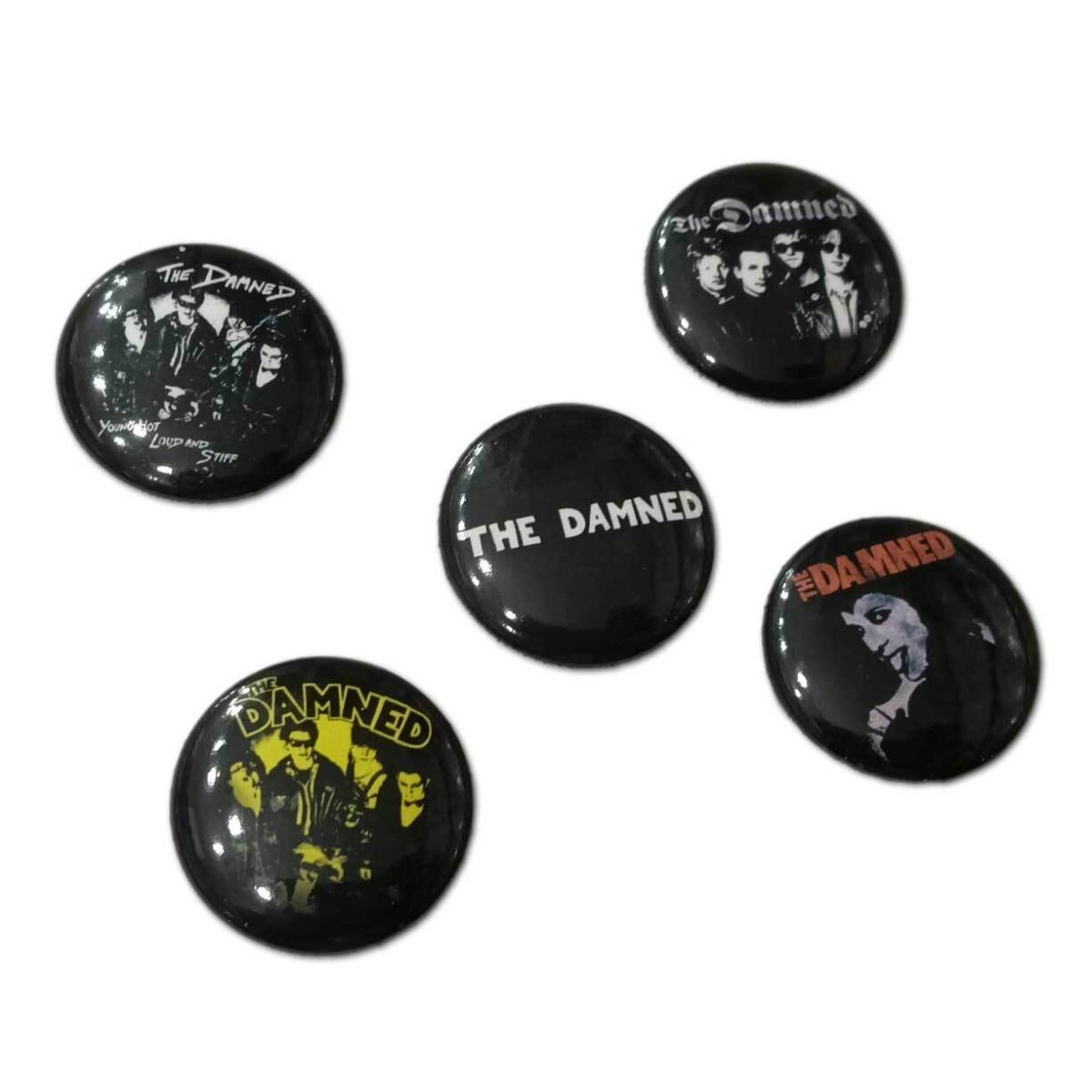 画像1: The Damned バッジ5個セット ザ・ダムド Young Hot Loud And Stiff (1)