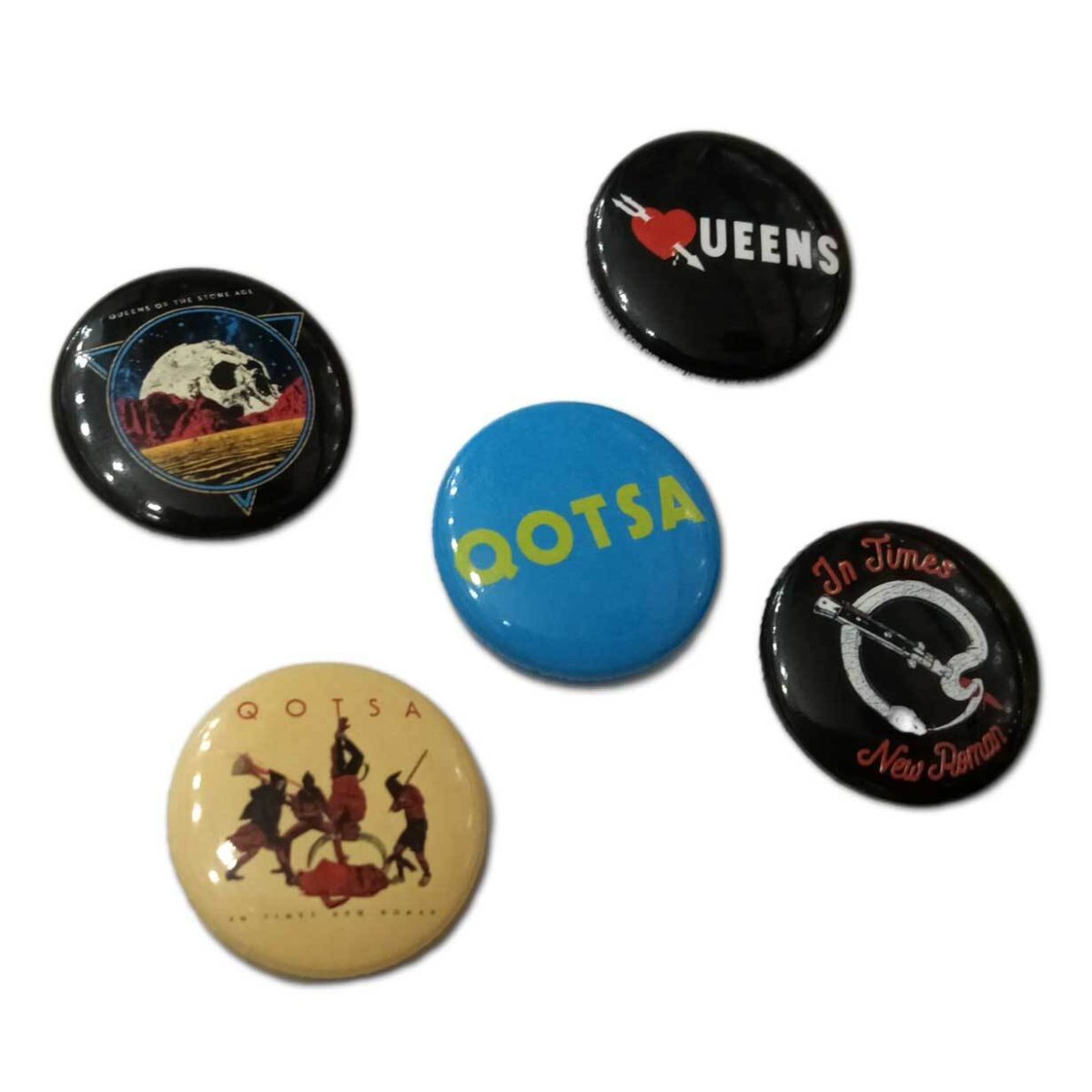 画像1: Queens Of The Stone Age バッジ5個セット クイーンズ・オブ・ザ・ストーン・エイジ Logos (1)