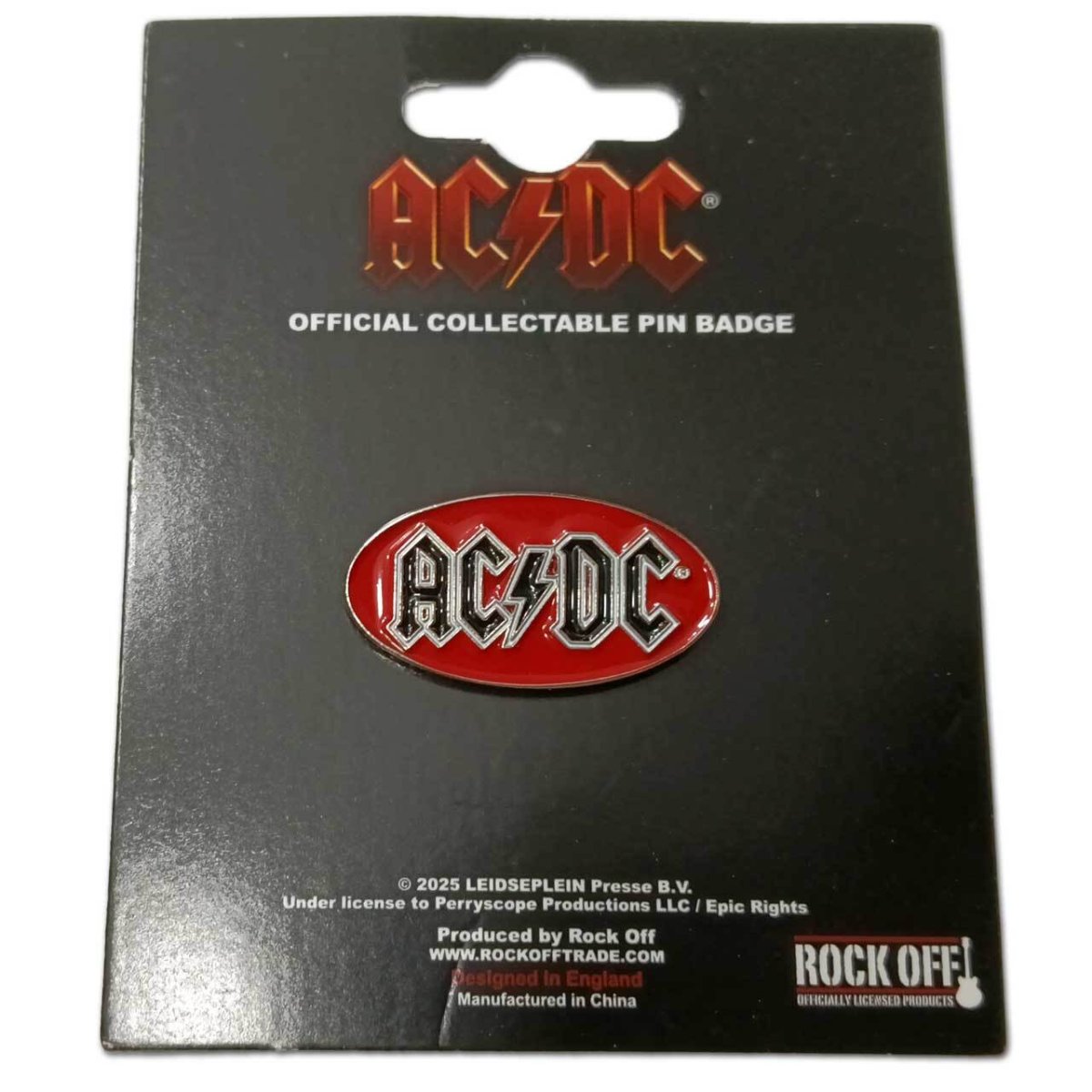 画像1: AC/DC メタルピンバッジ エーシーディーシー Oval Logo Mini (1)