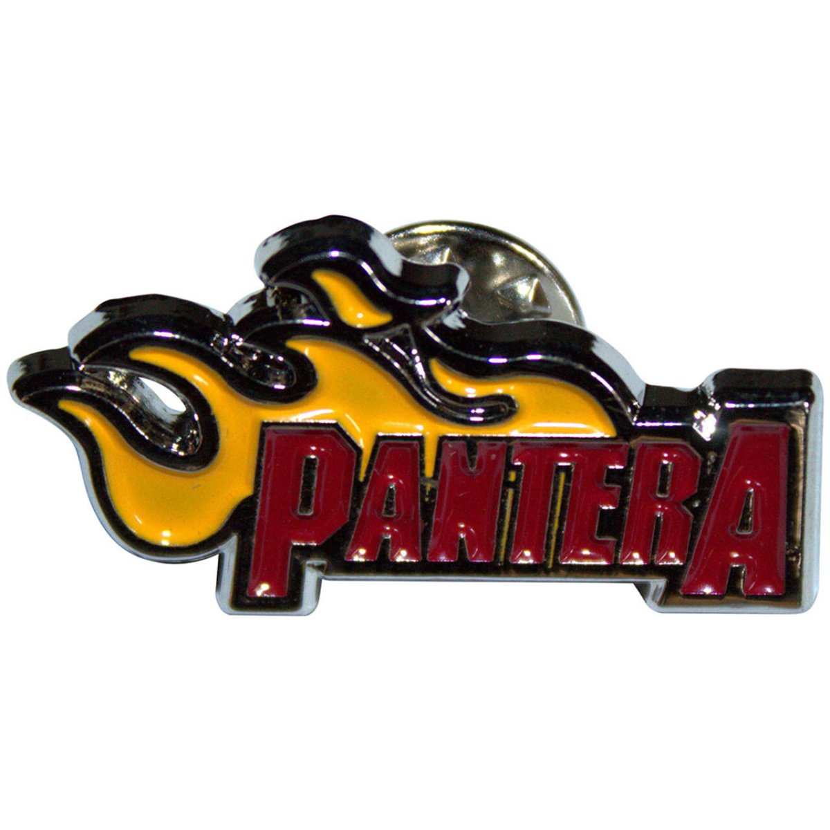 画像1: Pantera メタルピンバッジ パンテラ Flame Logo (1)