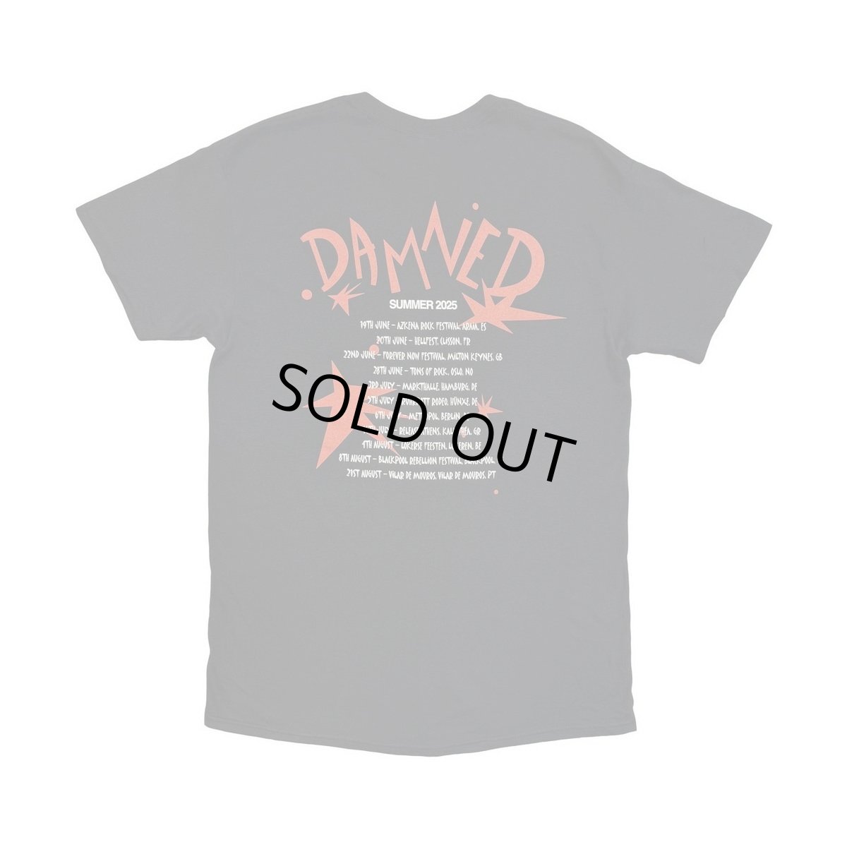 画像2: The Damned バンドTシャツ ザ・ダムド Cartoon EU Tour Summer 2025 [Back Print] (2)