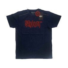 画像1: Slipknot バンドTシャツ スリップノット Logo SNOW WASH NAVY [Back Print] (1)