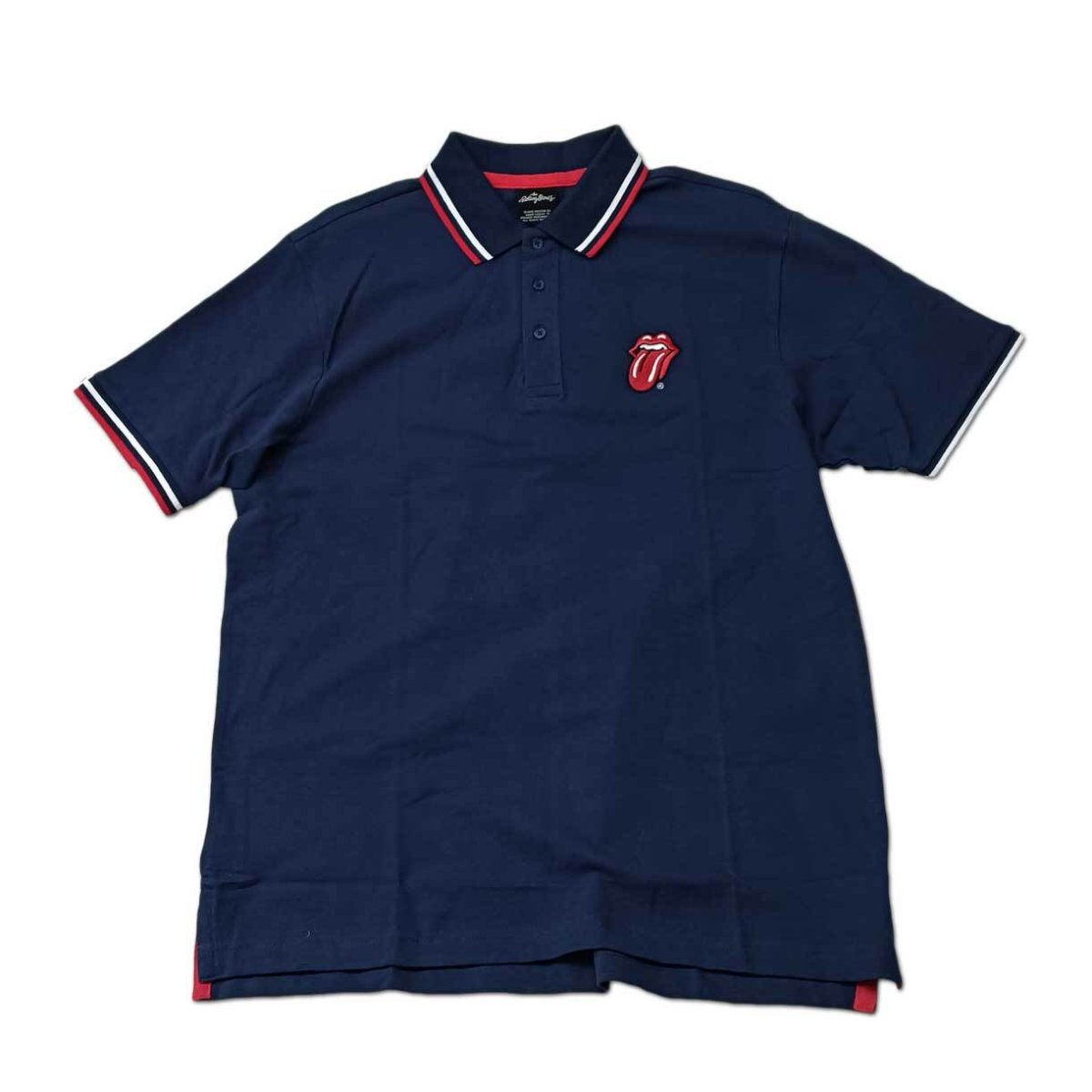 画像1: The Rolling Stones ポロシャツ ザ・ローリング・ストーンズ Classic Tongue NAVY (1)