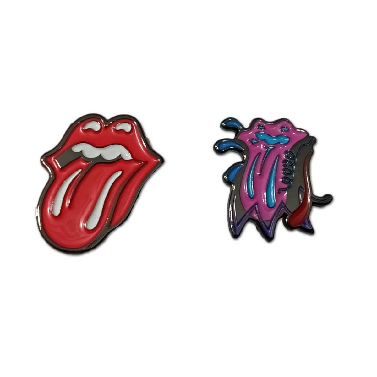 画像1: The Rolling Stones メタルピンバッジ 2個セット ザ・ローリング・ストーンズ Tongue A5 (1)