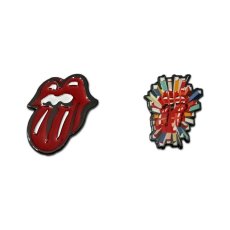 画像1: The Rolling Stones メタルピンバッジ 2個セット ザ・ローリング・ストーンズ Tongue B5 (1)