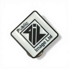 画像1: PiL Public Image Ltd メタルピンバッジ New Logo WHITE (1)