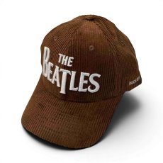 画像1: The Beatles スナップバックキャップ ザ・ビートルズ Drop T Logo & Apple Corduroy BROWN (1)