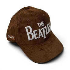 画像2: The Beatles スナップバックキャップ ザ・ビートルズ Drop T Logo & Apple Corduroy BROWN (2)