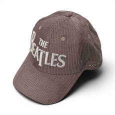 画像1: The Beatles スナップバックキャップ ザ・ビートルズ Drop T Logo & Apple Corduroy GREY (1)