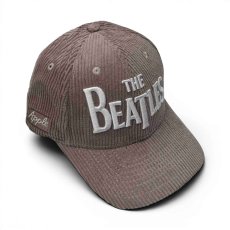 画像2: The Beatles スナップバックキャップ ザ・ビートルズ Drop T Logo & Apple Corduroy GREY (2)