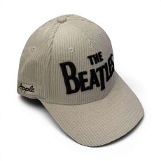画像2: The Beatles スナップバックキャップ ザ・ビートルズ Drop T Logo & Apple Corduroy NATURAL (2)