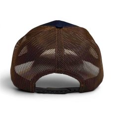 画像3: The Beatles メッシュスナップバックキャップ ザ・ビートルズ Drop T Logo & Apple NAVY/BROWN (3)