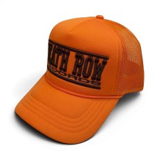 画像1: Death Row Records メッシュスナップバックキャップ デス・ロウ・レコード Text Logo ORANGE (1)