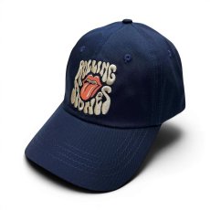 画像1: The Rolling Stones アジャスタブルキャップ ザ・ローリング・ストーンズ Swirl Tongue Logo NAVY (1)