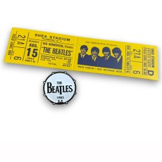 画像1: The Beatles メタルピンバッジ ザ・ビートルズ Drum Logo 1965 (1)